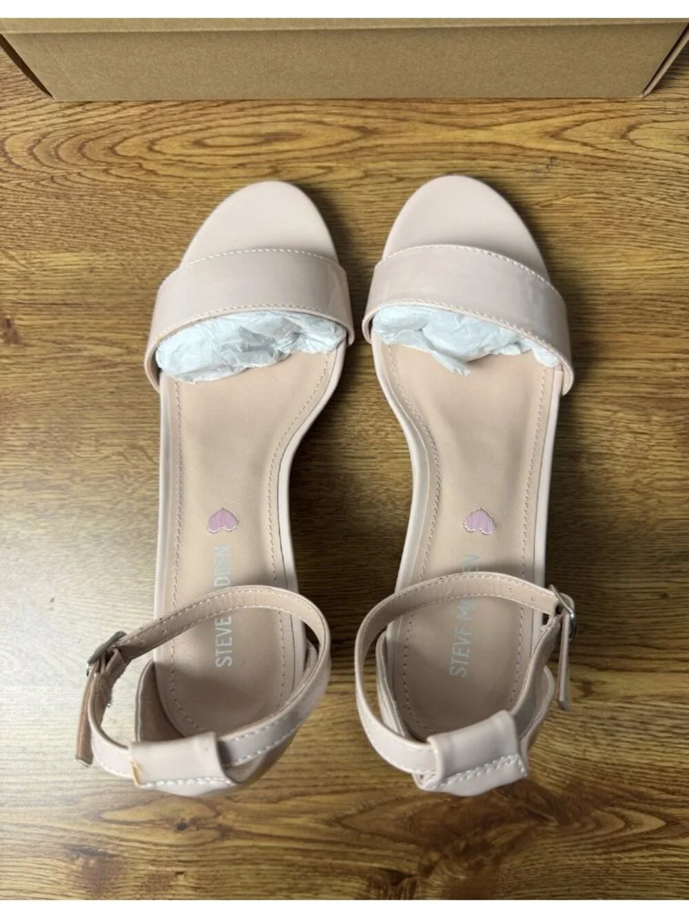 Steve Madden Carrson Heeled Sandals Size 5 Big Kid Synthetic Ankle Buckle Strap